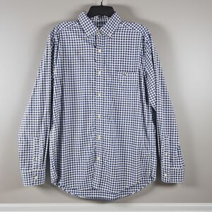 Vineyard vines Performance Classic Fit Tucker Shirt Gigham Blue Long Sleeve Med